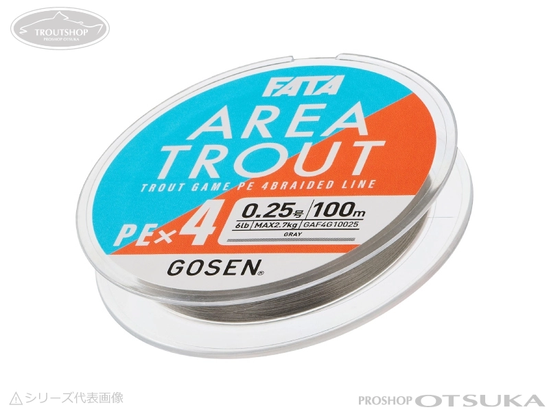 ゴーセン ファータ エリアトラウト PEx4 0.2号5lb MAX2.3kg グレー