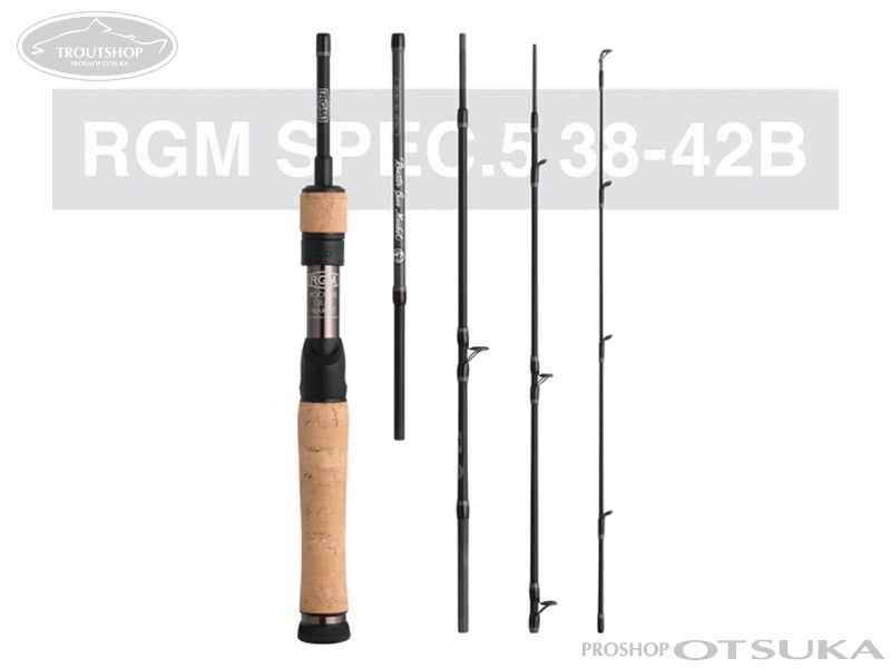 ジャッカル RGM(ルースターギアマーケット) RGM スペック.5 38-42B 3.8-4.2ft ルアー3.8ft~6g/4.2ft~7g ブラック